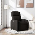 Fotoliu rabatabil, negru, material textil GartenMobel Dekor