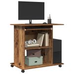 Birou pentru computer lemn vechi 80x50x75 cm din lemn prelucrat GartenMobel Dekor