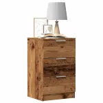 Noptiere, 2 buc, lemn învechit, 40x36x65 cm, lemn prelucrat GartenMobel Dekor