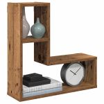 Rafturi de perete cub, 2 buc., lemn vechi, 50x15x50 cm lemn GartenMobel Dekor