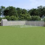 Padoc exterior cu acoperiș argintiu 12x12x2,5 m oțel galvanizat GartenMobel Dekor