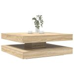 Măsuță cafea rotativă 360 grade, stejar sonoma 90x90x34,5 cm GartenMobel Dekor