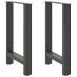 Picioare măsuță de cafea Antracit 2 buc 60x(72-73) cm Oțel GartenMobel Dekor