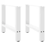 Picioare măsuță de cafea alb 2 buc 60x(42-43) cm oțel GartenMobel Dekor