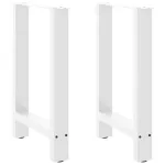 Picioare măsuță de cafea alb 2 buc 60x(72-73) cm Oțel GartenMobel Dekor