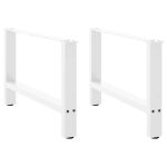 Picioare măsuță de cafea alb 2 buc 70x(42-43) cm oțel GartenMobel Dekor
