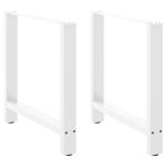 Picioare măsuță de cafea alb 2 buc 80x(72-73) cm Oțel GartenMobel Dekor