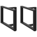 Picioare măsuță de cafea în formă de T 2 buc Negru Oțel GartenMobel Dekor