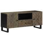 Comodă TV, negru, 105x33x46 cm, lemn masiv de mango GartenMobel Dekor