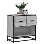 Noptiera gri Sonoma 60x31x60 cm lemn prelucrat si metal GartenMobel Dekor