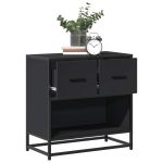 Noptiera neagra 60x31x60 cm lemn prelucrat si metal GartenMobel Dekor