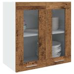 Dulap de bucătărie cu ușă din sticlă din lemn vechi 60x31x60 cm GartenMobel Dekor