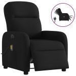 Fotoliu electric de masaj rabatabil, negru, textil GartenMobel Dekor