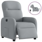 Fotoliu rabatabil electric, gri deschis, textil GartenMobel Dekor