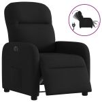 Fotoliu rabatabil electric, negru, material textil GartenMobel Dekor