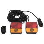 Lumini pentru remorcă 2 buc. bec clasic 12 V roșu 10,5x5x9,5 cm GartenMobel Dekor