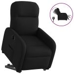 Fotoliu electric rabatabil cu ridicare, negru, textil GartenMobel Dekor
