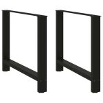 Picioare măsuță de cafea Negru 2 buc 100x(72-73) cm Oțel GartenMobel Dekor