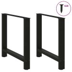 Picioare măsuță de cafea Negru 2 buc 70x(72-73) cm Oțel GartenMobel Dekor