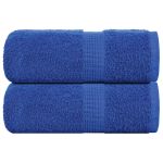 Prosoape de săpun 2 buc Albastru 30x30 cm 360 g/m² 100% bumbac GartenMobel Dekor