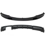 Prelungire Bara Fata si Difuzor Bara Evacuare Stanga Negru Lucios BMW Seria 3 F30 F31 (2011-up) M-Performance Design Performance AutoTuning