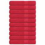 Prosoape 10 buc Roșu 100x200 cm 360 g/m² 100% bumbac GartenMobel Dekor
