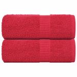 Prosoape cu săpun 2 buc Roșu 30x30 cm 360 g/m² 100% bumbac GartenMobel Dekor