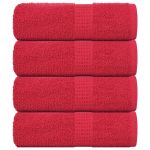 Prosoape cu săpun 4 buc Roșu 30x30 cm 360 g/m² 100% bumbac GartenMobel Dekor