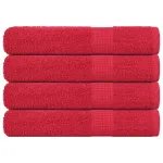 Prosoape pentru saună 4 buc Roșu 80x200 cm 360 g/m² 100% bumbac GartenMobel Dekor