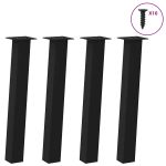 Picioare măsuță de cafea 4 buc Negru 72 cm Oțel GartenMobel Dekor