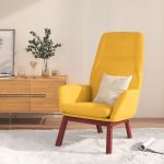 Scaun de relaxare, galben muștar, material textil GartenMobel Dekor