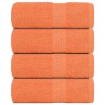 Prosoape cu săpun 4 buc Portocaliu 30x30cm 360 g/m² 100% bumbac GartenMobel Dekor