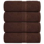 Prosoape cu săpun 4 buc maro 30x30 cm 360 g/m² 100% bumbac GartenMobel Dekor