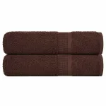 Prosoape de baie 2 buc maro 100x150 cm 360 g/m² 100% bumbac GartenMobel Dekor