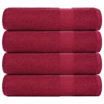 Prosoape de baie 4 buc Bordeaux 100x150 cm 360 g/m² 100% bumbac GartenMobel Dekor