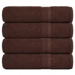 Prosoape de baie 4 buc maro 100x150 cm 360 g/m² 100% bumbac GartenMobel Dekor