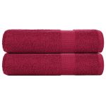 Prosoape de duș 2 buc Bordeaux 70x140 cm 360 g/m² 100% bumbac GartenMobel Dekor