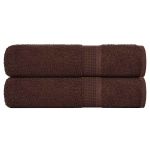 Prosoape de duș 2 buc maro 70x140 cm 360 g/m² 100% bumbac GartenMobel Dekor