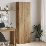 Dulap înalt, stejar artizanal, 60x32x190 cm, lemn prelucrat GartenMobel Dekor