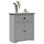 Dulap de hol "BODO" gri 80x35x90 cm GartenMobel Dekor