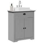 Dulap pentru chiuvetă de baie „BODO” gri 70x35x80 cm GartenMobel Dekor