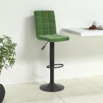 Scaun de bar, verde închis, catifea GartenMobel Dekor