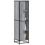 Dulap nalt gri Sonoma 35,5x35x139 cm lemn prelucrat GartenMobel Dekor
