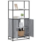 Dulap nalt gri Sonoma 68x35x139 cm lemn prelucrat GartenMobel Dekor