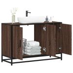 Dulap pentru chiuvetă de baie stejar maro 90x33x60 cm lemn GartenMobel Dekor