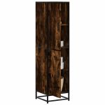 Dulapuru stejar afumat 35,5x35x139 cm lemn și metal prelucrat GartenMobel Dekor