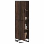 Dulapuru stejar maro 35,5x35x139 cm lemn și metal prelucrat GartenMobel Dekor