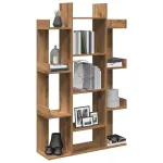 Bibliotecă, Stejar artizanal, 86x25,5x140 cm, lemn prelucrat GartenMobel Dekor