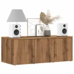 Dulap TV, stejar artizanal, 80x34x30 cm, lemn prelucrat GartenMobel Dekor