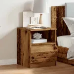 Noptieră, lemn vechi, 40x40x50 cm, lemn prelucrat GartenMobel Dekor